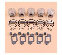 DORFEY Kit di cuscinetti con anelli pistone da 5 pezzi da 38 mm, adatti for S-t-i-H-L MS180 MS180C MS 180 018, motosega a gas di ricambio, motore 11300302004