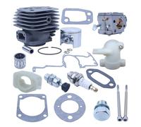 DORFEY Kit di revisione del carburatore, pistone e cilindro di grosso calibro da 52 mm, adatto for H-u-s-q-v-a-r-n-a 266XP 266 266SE XP SE 61, distanziale di aspirazione for motosega.