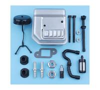 DORFEY Kit silenziatore di scarico marmitta adatto for Sth-il 018 MS180 017 MS170 MS 180 170 MS180C MS170C Barra for motosega Dado prigioniero Filtro olio carburante Linea