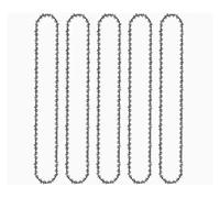 DORFEY Lama for motosega a gas da 20" 76 DL, passo 0,325", denti guida 0,058", taglienti arrotondati, seghe for il taglio del legno(5pcs 20-inch Chain)