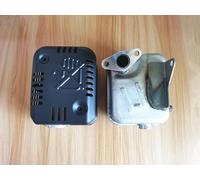 DORFEY Marmitta e copertura EX27 adatte for Robin EX270 SP270 for Wacker WM270 9HP Motore Pompa dell'acqua Silenziatore di scarico Rivestimento marmitta completo(Only gasket)