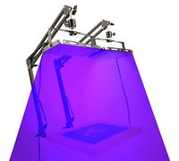 Dorhui - Confezione da 2 luci UV per serigrafia, luce di esposizione LED UV totale da 50 W e supporto luce per cianottipi e kit di emulsione fotografica