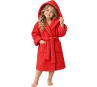 Dorian Home - Accappatoio Bambino e Bambina in Spugna con Cappuccio, Tasche, Cintura a Passanti e Gancio, 100% Cotone Traspirante Ipoallergenico - Morbido Durevole Assorbente per Piscina, Mare, Bagno