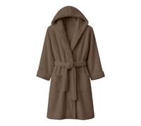 Dorian Home - Accappatoio Uomo e Donna in Spugna con Cappuccio, Tasche, Cintura e Gancio in Cotone 100% di Alta Qualità, Lavabile in Lavatrice (IT, Testo, XXL, Regular, Regular, Corda)