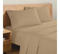 Dorian Home, Completo Lenzuola in 100% Puro Cotone Made In Italy, Angolo 33cm (Lino, Singolo)