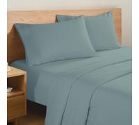 Dorian Home, Completo Lenzuola in 100% Puro Cotone Made In Italy, Angolo 33cm (Salvia, Una Piazza e Mezza)