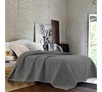 Dorian Home, Coperta Matrimoniale 210 x 250, Realizzata con 100% Lana d'Agnello Lambswool, Mantiene un Calore Ottimale del Corpo, 100% Made in Italy, Grigio Fumo Melange