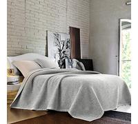 Dorian Home, Coperta Matrimoniale 210 x 250, Realizzata con 100% Lana d'Agnello Lambswool, Mantiene un Calore Ottimale del Corpo, 100% Made in Italy, Grigio Luna Melange