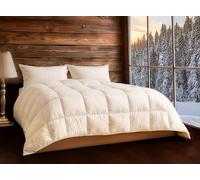 Dorian Home - Piumino Invernale Letto in Vera Piuma d’Oca 360 gr/m², 5 Punti di Calore, Anallergico e Antiacaro, 100% Cotone - Made in Italy (250 x 200 cm, Alaska - 90% Piumino 10% Piumette)