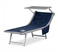 Dorian Home - Telo Mare Microfibra Grande con Angoli e Tasche 70x190, Telo C Blu