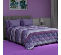 Dorian Home, Trapunta Invernale Matrimoniale in Cotone, Piumone Matrimoniale Double Face, Trapunta Matrimoniale Invernale 270x270 cm Made in Italy (Garda Viola, Singolo 170x270 cm)