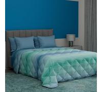 Dorian Home, Trapunta Invernale Matrimoniale in Cotone, Piumone Matrimoniale Double Face, Trapunta Matrimoniale Invernale 270x270 cm Made in Italy (Smeralda Bluette, Singolo 170x270 cm)