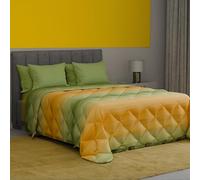 Dorian Home, Trapunta Invernale Matrimoniale in Cotone, Piumone Matrimoniale Double Face, Trapunta Matrimoniale Invernale 270x270 cm Made in Italy (Smeralda Gialloverde, Matrimoniale 260x270 cm)