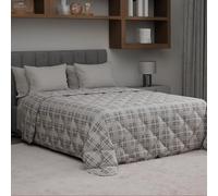Dorian Home, Trapunta Matrimoniale Invernale Cotone Double Face Trapunta Matrimoniale Invernale 270x270 Made in Italy (Grigio Scozzese, Matrimoniale 260x270)