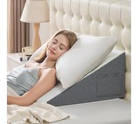 Dorifine Cuscino a cuneo per dormire - 60x60x30 cm Cuscino triangolare per testata del letto, in memory foam, GERD, russamento, sollievo dal mal di schiena dopo gli interventi chirurgici, sollevamento