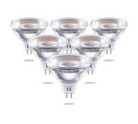 DoRight 12V GU5.3 Faretti Luce Calda da Interno, 3W LED Riflettore,Sostituzione dell'alogeno da 30 W, MR16 Lampadina a LED Bianco caldo 3000K Non Dimmerabili，Confezione da 6