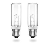 DoRight 200W Lampadina Alogena Tubolare E27 Bianco Caldo 2800K Dimmerabile 2820lm Trasparente Lampadine E27 Alogena per Lampade da Terra, Lampade da Tavolo, Illuminazione da Studio AC220-240V 2pc