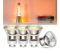DoRight 4 X Lampadine Lampada Lava GU10, 35W Lampadina MR11 Mini di Ricambio per Lampada Lava 360lm, Lampadina Riflettore Dimmerabile per Lampada Lava Bianco Caldo 2800K