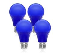 DoRight 9W lampadine LED blu E27 - A19 lampada a filamento LED blu E27 lampadina colorata 60W Equivalente non dimmerabile per matrimonio Halloween Natale Festa Bar Illuminazione Decor (4-Pack)