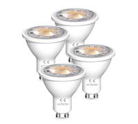 DoRight AC/DC 12V Lampadina LED GU10, 7W Equivalenti a 65 Watt Alogeni,MR16 Lampadina GU10 Bianca Calda 3000K 650LM Non Dimmerabile 4 Pezzi