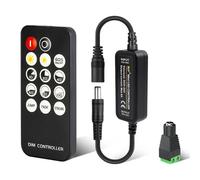 DoRight Controller Dimmer LED per DC 5V 12V 24V Striscia LED Singolo Colore, Dimmer/Interruttore/Luminosità Telecomando LED con Modalità Dinamica per Striscia LED COB SMD 2835 5050