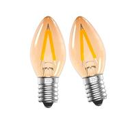 DoRight E14 LED Lampadine Notturne 1W, C7 Vintage Ambra Ultra Caldo Bianco 2200K, SES Piccola Lampadina a Vite Edison, Lampada sale per Lampada da Tavolo Camera da Letto, Confezione da 2