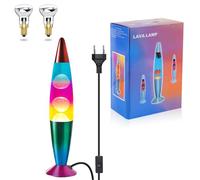 DoRight Lampada Lava Classica Colore Retrò Lampada Lava Lampada in Alluminio Lenitivo Movimento Lava Lampada per Rilassamento Tranquillo 13,38 Pollici con 2 Confezioni R39 25W E14 Lampadina