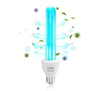 DoRight Lampada UV Ozono E27 15W Lampada Germicida Raggi UVC 254nm con Tubo al Quarzo Brine Ozono Contro Batteri Virus e Acari AC220-240V per Case, Uffici, Ristoranti e Scuola(1 Pezzo)