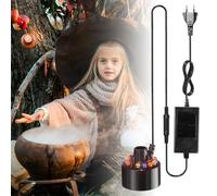 DoRight Nebbia Creatore,RGB Fogger per Nebulizzatore, Nebulizzatore ad Ultrasuoni con Adattatore di EU 110 240 V Spina 12 LED Creatore di Nebbia Colorato per Zucca di Halloween e Pentola Della Strega