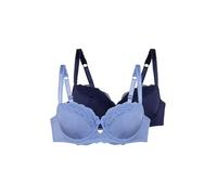 Dorina Celine Reggiseno a Coppa Intera Multi-Pack (2 Pz) - Non Imbottito, con Ferretto, Pizzo per Taglie Curvy, Lilla e Inchiostro