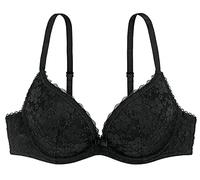 Dorina Set Reggiseni Sonia Push-Up Plunge 2 Pezzi, Coppe Modellate con Ferretto, Pizzo Elegante e Tessuto Micro Morbido per Comfort e Sostegno, Nero e Bianco