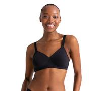 Dorina Daniela Reggiseno Bralette Senza Ferretto, Copertura Totale in Cotone Jersey con Rinforzo Laterale, Ali U-Back e Spalline Larghe Regolabili, Nero