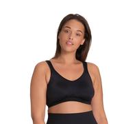 Dorina Flex, Reggiseno Sportivo Senza Imbottitura in Tessuto Micro Traspirante Tactel, Design Racerback a Copertura Totale per Allenamenti a Basso Impatto, Nero