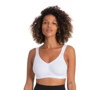 Dorina Flex, Reggiseno Sportivo Senza Imbottitura in Tessuto Micro Traspirante Tactel, Design Racerback a Copertura Totale per Allenamenti a Basso Impatto, Bianco