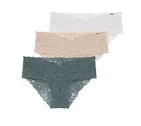 DORINA Lana-3pp Briefs, Verde/Beige/Avorio, M (Pacco da 3) Donna
