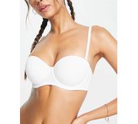 Dorina - Michelle - Reggiseno a fascia senza spalline bianco con coppe a-dd 32C