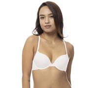 Dorina Michelle Reggiseno Balconcino Donna, Leggermente Imbottito, con Ferretto, Spalline Multi-Via Regolabili, Microfibra Marrone Chiaro, Bianco