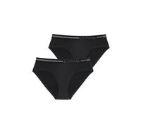 Dorina Mutande Mestruali Confezione da 2 - Flusso Medio, Tassello Antiperdita, Modello Hipster, Microfibra Morbida, Nero