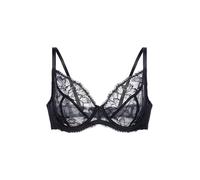 Dorina Perfect Lace Reggiseno a Coppa Intera con Ferretto - Leggermente Imbottito per Forma Naturale - Tessuto Liscio e Supporto Regolabile, Nero