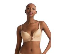 Dorina Reggiseno Demi Sexy Sublime Sculpt Donna - Leggermente Imbottito, con Ferretto, Coppe Preformate, Spalline Multivia Regolabili, Design Plunge con Ferretto a U, Tessuto Micro Lucido, Beige