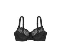 Dorina Philippa Reggiseno con Ferretto, Tessuto Micro Jacquard con Dettagli in Pizzo, Ali U-Back, e Spalline Regolabili per Sollevamento e Supporto, Nero