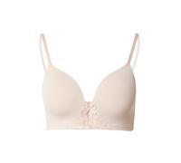 Dorina Michelle Reggiseno Senza Fili Morbido, Leggermente Imbottito, Spalline Regolabili, Dettagli in Pizzo Sottile e Ali in Power Mesh per Comfort e Supporto, Beige