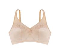 Dorina Reggiseno Minimizzatore Teagan Donna - Senza Ferretto, Non Imbottito, Copertura Completa, Spalline Regolabili Extra Larghe, Supporto Posteriore a U in Power Mesh, Design in Raso e Pizzo, Beige