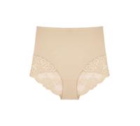 Dorina Brigitte Slip Contenitivo - Controllo Medio, Contenimento Addominale, Bordi in Pizzo, Vita Media, Beige