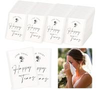 DORIS HOME 48 fazzoletti Happy Tears per matrimoni, 3 veli per matrimoni, fazzoletti per il viso individuali per le tue lacrime felici