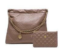 DORIS&JACKY Borsa tote in pelle trapuntata per le donne borse a tracolla grandi borse da viaggio borsa da lavoro, 4 kaki, Medium