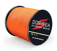 Dorisea Extreme Braid 100% Pe arancione intrecciato lenza da pesca 100 m - 2187 m test 2,7-249,5 kg filo da pesca Superline (1000 m 31,8 kg/0,44 mm)