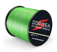 Dorisea Extreme Braid fluorescente verde 100% PE intrecciato lenza 99,7 - 1.999,8 m 6 - 249,5 kilogram test Fishing Wire Incredible Superline zero stretch, Fluorescent green, 100m/109Yards 60lb/0.40mm