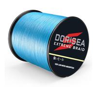Dorisea, lenza da pesca intrecciata Extreme Braid in 100% Pe, lunghezza 300 metri, test 2,7-136,1 kg (blu, 31,8 kg/0,44 mm)