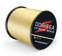 Dorisea, lenza da pesca intrecciata Extreme Braid in 100% Pe, lunghezza 300 metri, test 2,7-136 kg (giallo, 9,1 kg/0,20 mm)